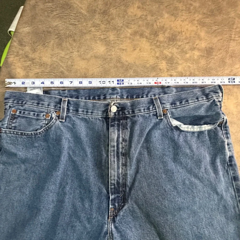 Levi's 505 Regular Fit Jeans‎ Mens 46x32 Blue Straight Leg Denim 4996